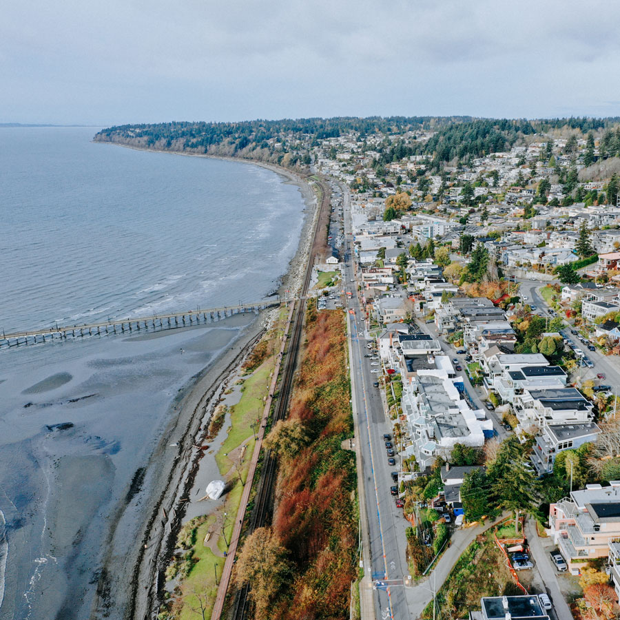 Retaining Wall Stabilization View from Drone