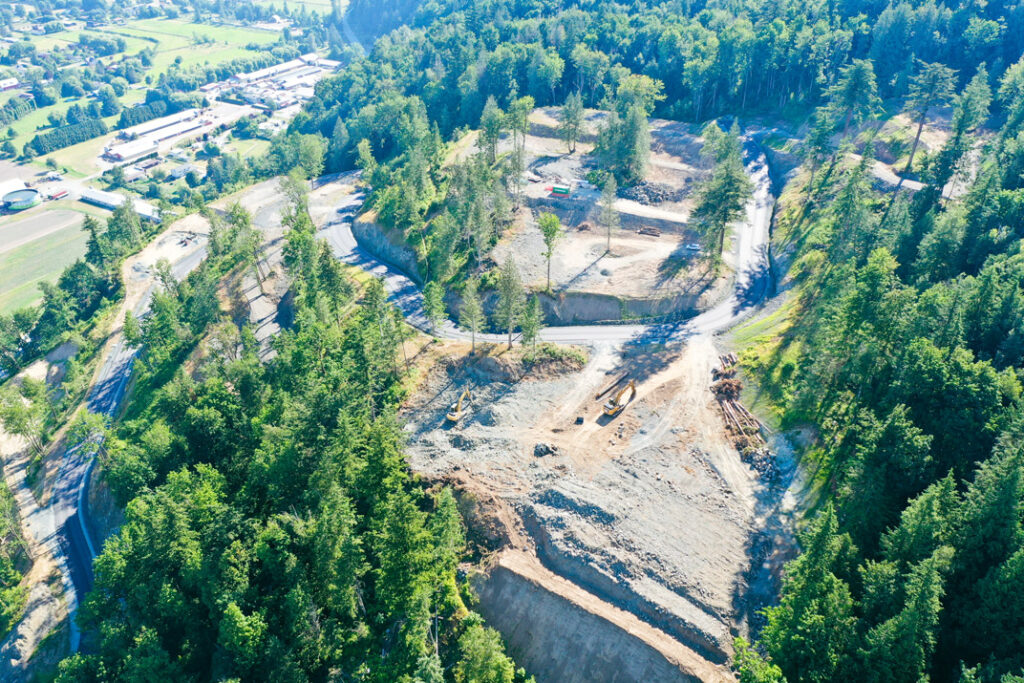 Drone view of Vedder Mountain Development